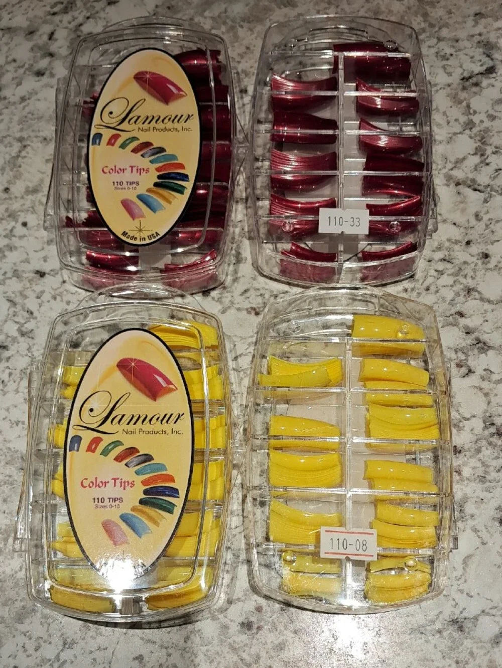 12 NEW Packs Of Lamour Color Tips(110 Tips Per Pack)